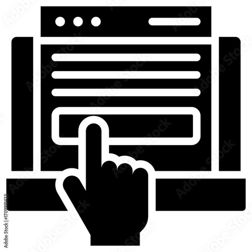 Subscription model icon for content marketing, business, website, application, printing, document, poster design, etc