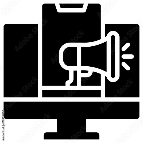 Digital marketing icon for content marketing, business, website, application, printing, document, poster design, etc