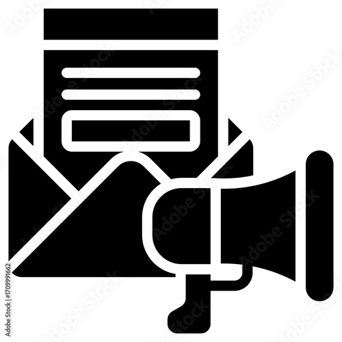 Email marketing icon for content marketing, business, website, application, printing, document, poster design, etc