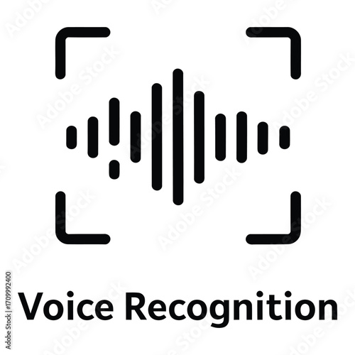 Voice recognition technology with sound wave analysis for secure authentication process system silhouette