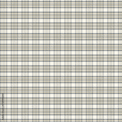 Neutral Beige and Gray Plaid Fabric Texture