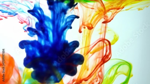 Vibrant Fluid Dynamics: A Mesmerizing Abstract Display of Color and Motion