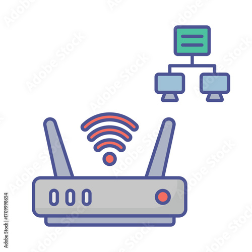 Modem Vector Icon which can easily modify or edit