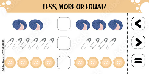 Educational Math Comparison Worksheet for Kids