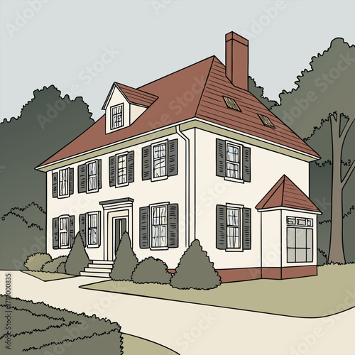 realistic house vector