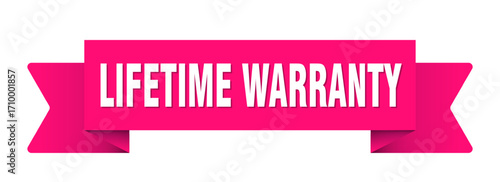 lifetime warranty ribbon isolated on transparent background. lifetime warranty ribbon