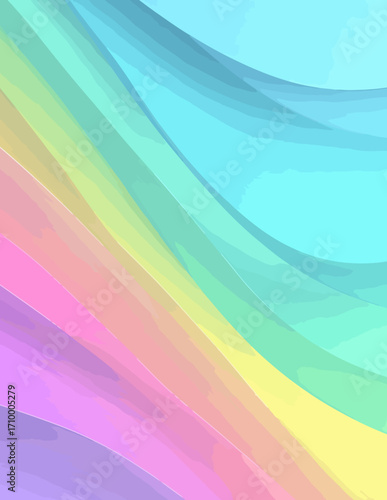 Dégradé Pastel Arc-en-ciel Vectoriel Fluide