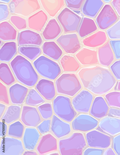 Motif vectoriel pastel mosaïque rose, texture douce, fond polygonal