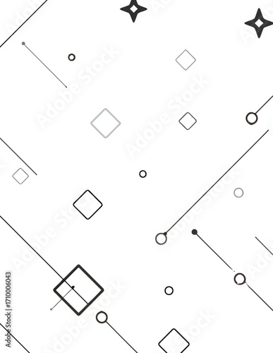 Composition géométrique minimaliste gris clair et blanc
