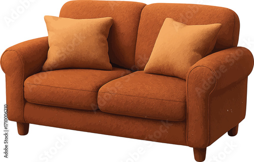 3d sofa isolated on white background
