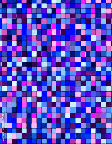 Grille vectorielle de petits carrés aux couleurs vibrantes