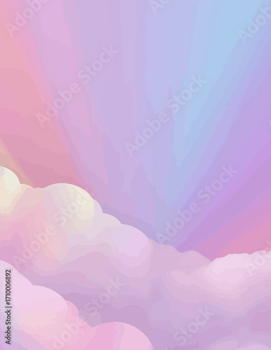 Nuances pastel rose et violet, fond vectoriel onirique