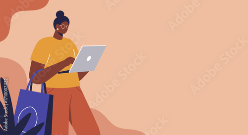 Young man working remotely on a laptop, engaged in online communication and social networking from his home office. Ideal for business, technology, and lifestyle concepts.