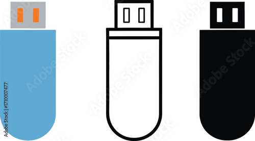 Three diverse USB flash drives, representing data storage and digital transfer options.