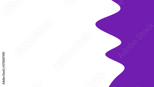 Abstract background featuring a vibrant purple wavy shape against a clean white backdrop, ideal for modern design, presentations, or digital layouts.