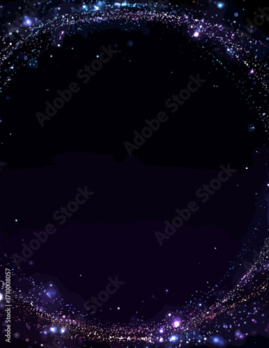Fond vectoriel sombre violet foncé avec texture lisse et particules brillantes