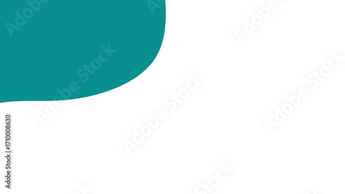 Vibrant teal abstract wave on a clean white background, offering a modern and versatile graphic element for presentations, websites, or creative designs. Ideal for various commercial uses.