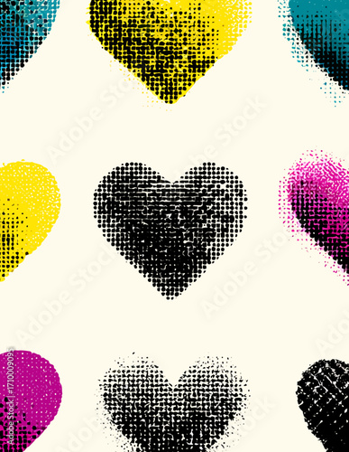 Collection de formes de cœurs vectoriels stylisés