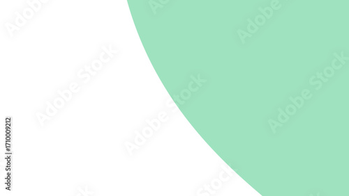 Minimalist abstract background featuring a gentle curved line dividing crisp white and soft mint green. Ideal for modern design, branding, presentations, and tranquil concepts.