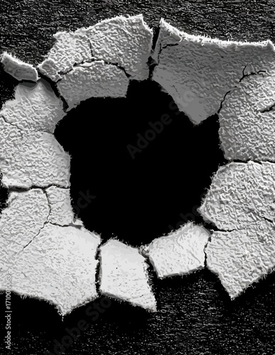 Papier déchiré texturé noir, style vectoriel