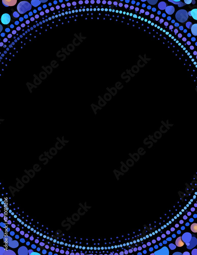 Fond vectoriel simple avec centre noir et bordure bleutée