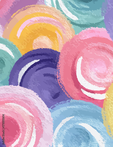 Fond abstrait tourbillonnant vectoriel, style peinture à l'huile numérique