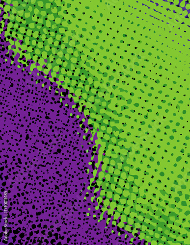 Composition abstraite vectorielle, dégradé vert et violet