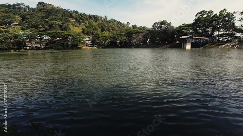 calm lake blue sky video 4k