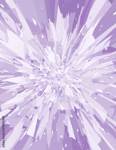 Illustration vectorielle abstraite géométrique : Explosion de formes violettes