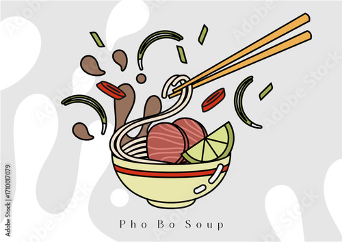 Pho bo vietnamese beef soup