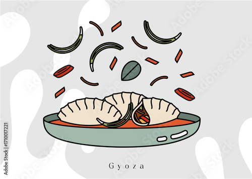 Gyoza (jiaozi) chinese traditional dish