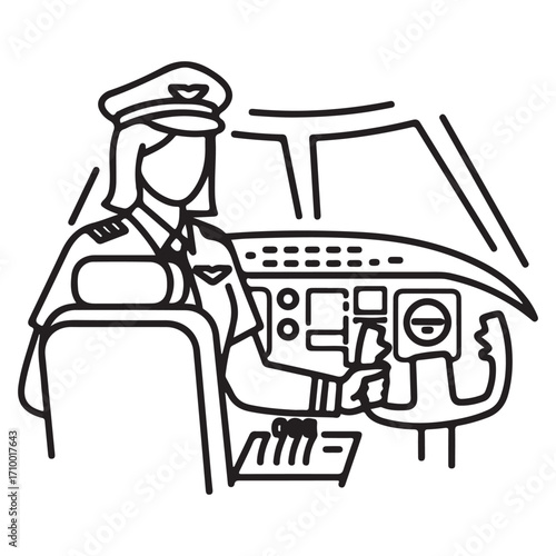 Commercial Airline Pilot Aviation Professional Aircraft Cockpit Flight Operations Transportation Career