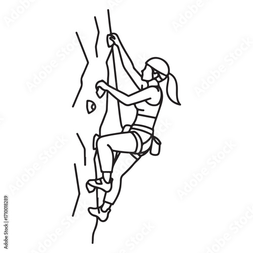 Rock Climber Mountaineer Adventure Sport Outdoor Recreation Extreme Athlete Climbing
