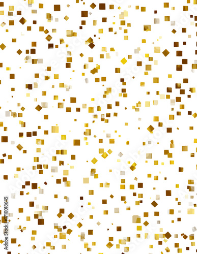 Fundo abstrato com quadrados dourados sobre branco