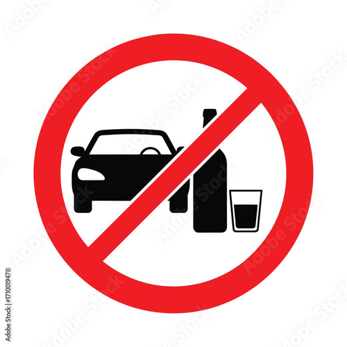 Vector art of a stark warning against drinking and driving, emphasizing the importance of road safety and responsible behavior