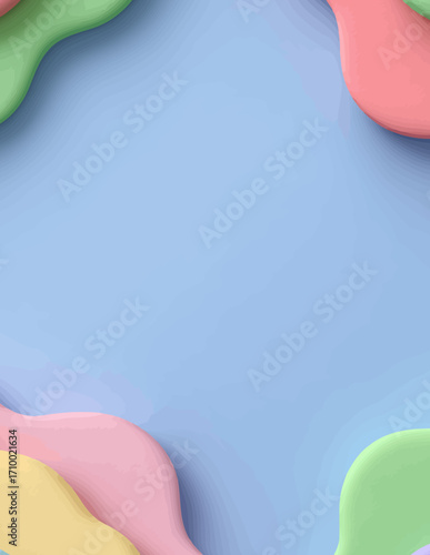 Moldura vetorial suave em tons pastel