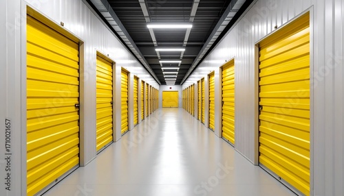 Fototapeta Naklejka Na Ścianę i Meble -  Empty storage unit hallway (1)
