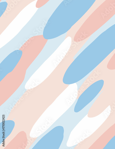Padrão vetorial sem emenda de formas orgânicas diagonais em tons pastel