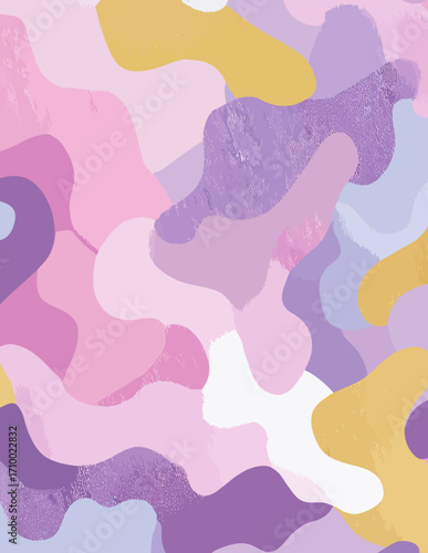 Padrão Sem Costura Vetorial Abstrato em Tons Pastel