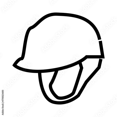vector illustration of a horse riding helmet outline icon