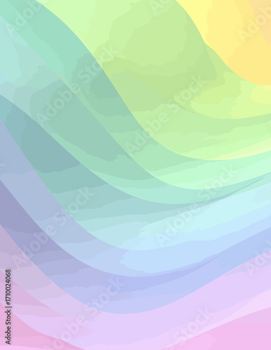 Degradê Pastel Arco-Íris Suave em Estilo Vetorial