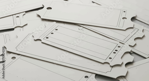 Ticket Vector Illustration with Neutral Tones Ticket Style Design for Events and Invitations