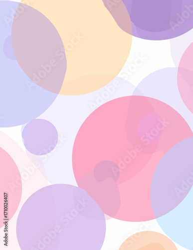 Padrão vetorial de círculos pastel suaves