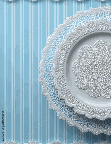 Pratos de estilo vintage com textura delicada