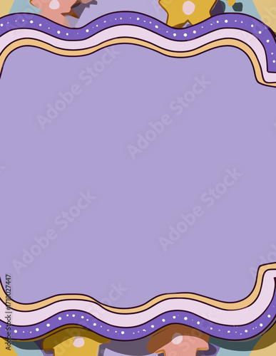 Moldura vetorial minimalista lilás