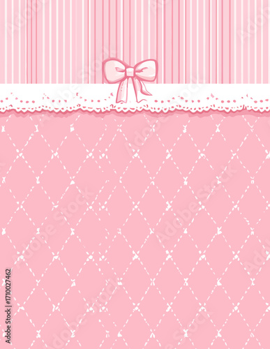 Fundo Rosa com Padrão Geométrico e Renda