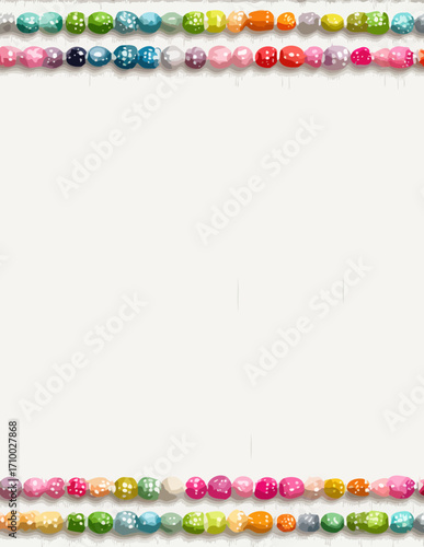 Moldura Retangular Colorida em Estilo Vetor