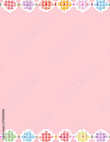 Moldura vetorial rosa pastel suave