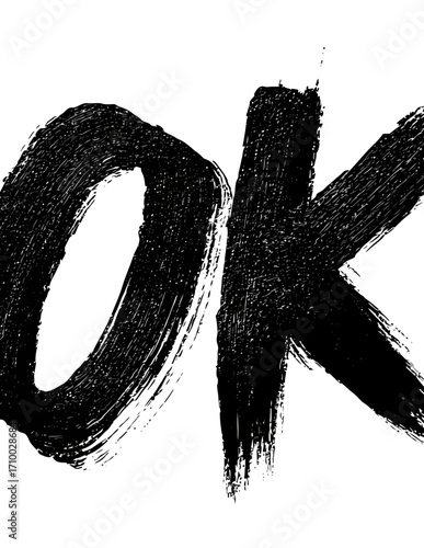 Pincelada Vetorial Abstrata em Preto e Branco - OK