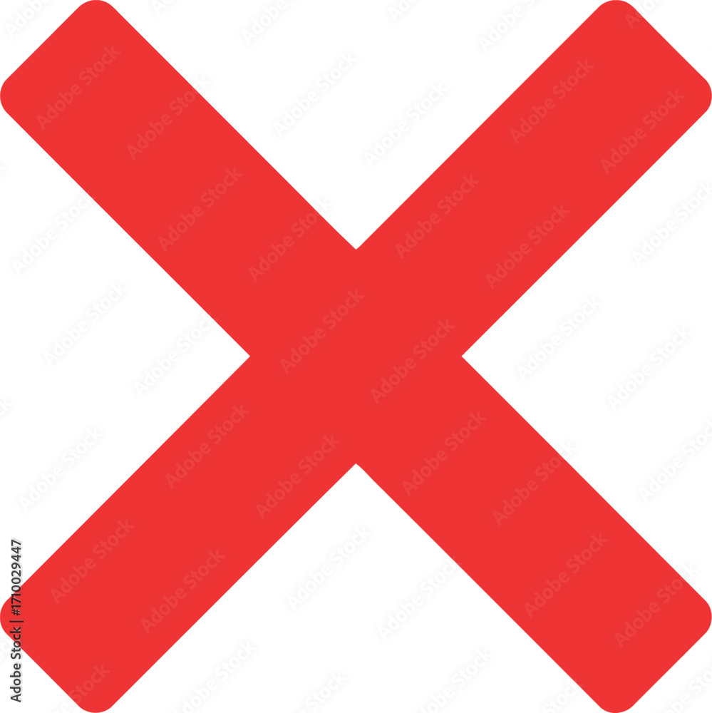 Obraz premium Red cross symbol vector graphic isolated on white negative no reject vector